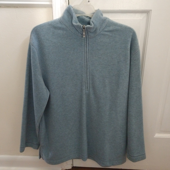 Marsh Landing Blue Green Fleece Sweater Size Small - Picture 1 of 5